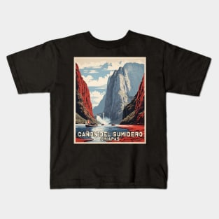 Cañon del Sumidero Chiapas Mexico Vintage Poster Tourism Kids T-Shirt